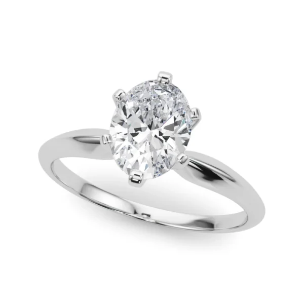 Solitaire Oval Shape Engagement Ring