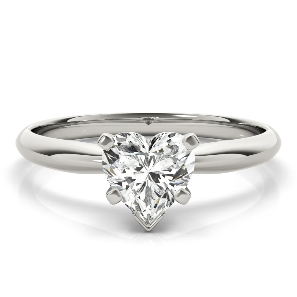 Solitaire Heart Shape Engagement Ring - Image 3