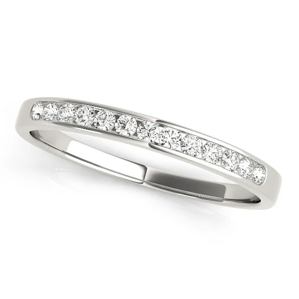 Channel Set Wedding Band