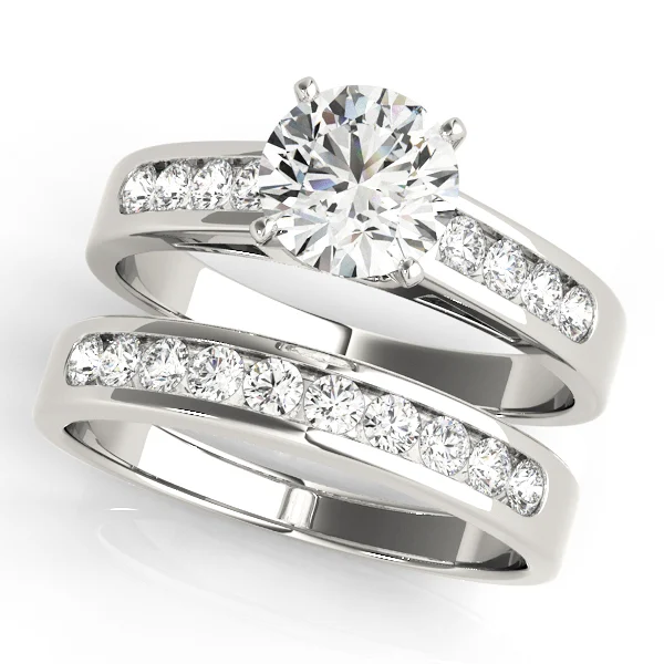 Single Row Channel Set Engagement Ring - Image 3