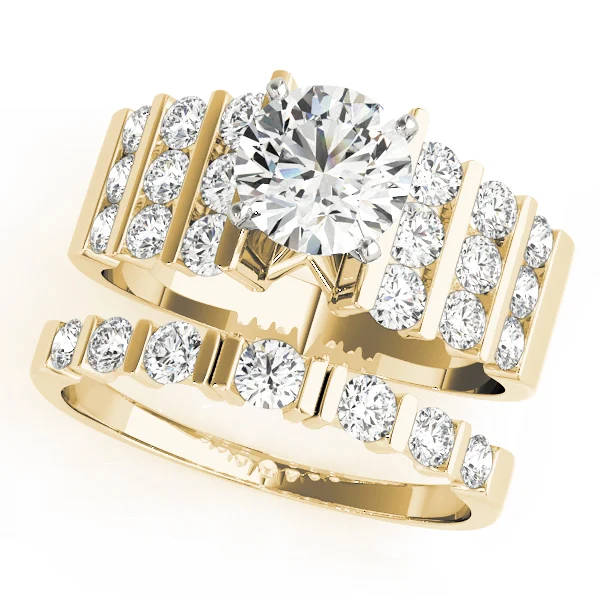 Multirow Channel Set Peg Head Engagement Ring - Image 6
