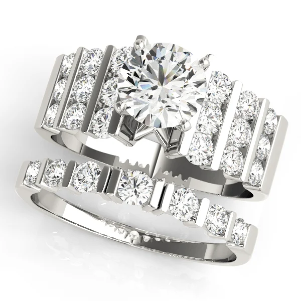 Multirow Channel Set Peg Head Engagement Ring - Image 3