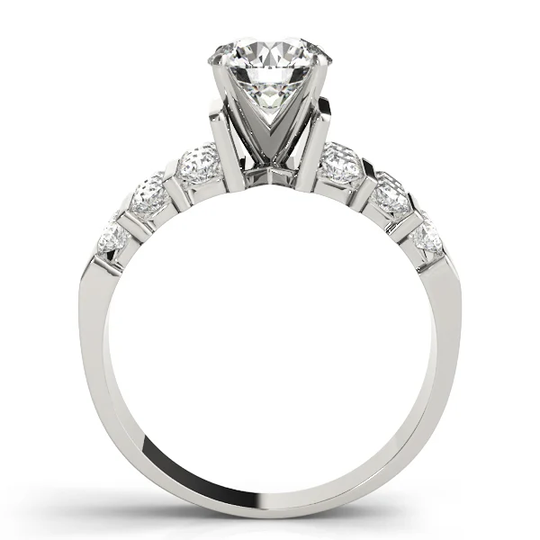 Multirow Channel Set Peg Head Engagement Ring - Image 2