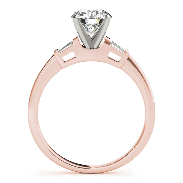 3-Stone Tapered Baguette Peg Head Engagement Ring - Image 8