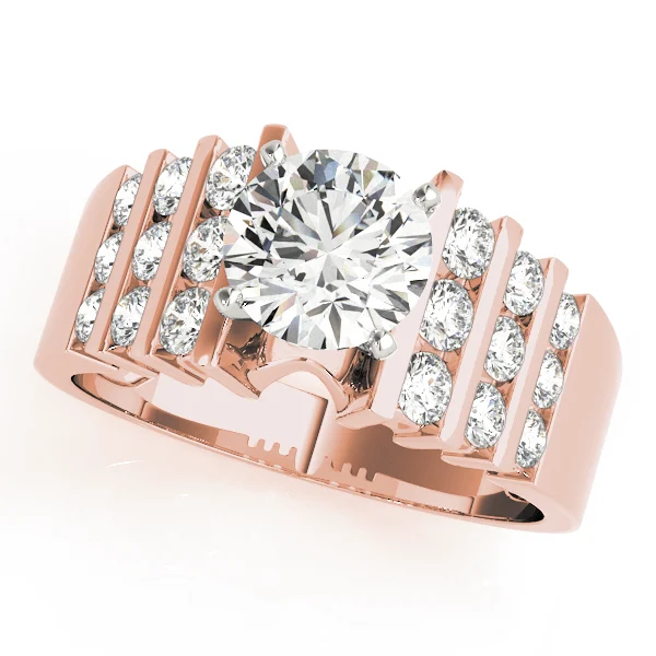 Multirow Channel Set Peg Head Engagement Ring - Image 7