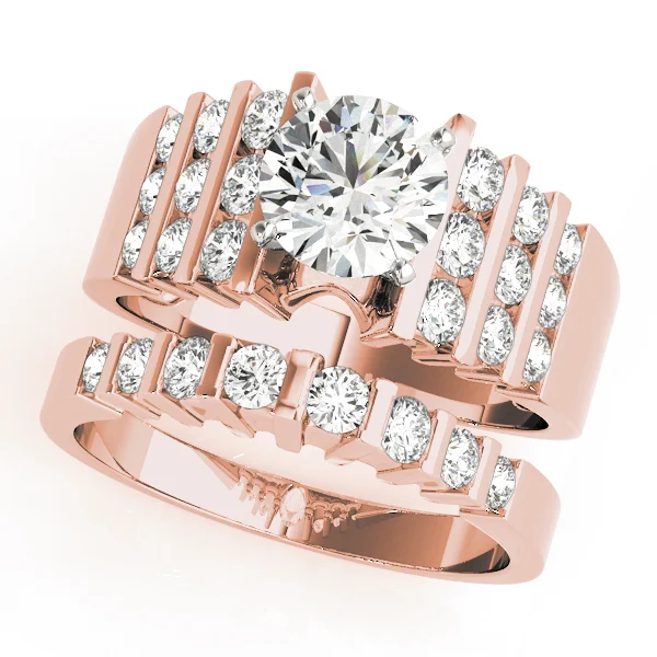 Multirow Channel Set Peg Head Engagement Ring - Image 9