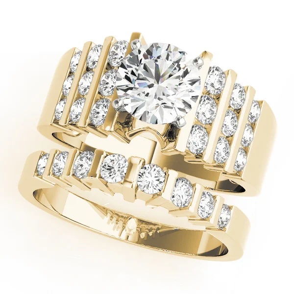 Multirow Channel Set Peg Head Engagement Ring - Image 6