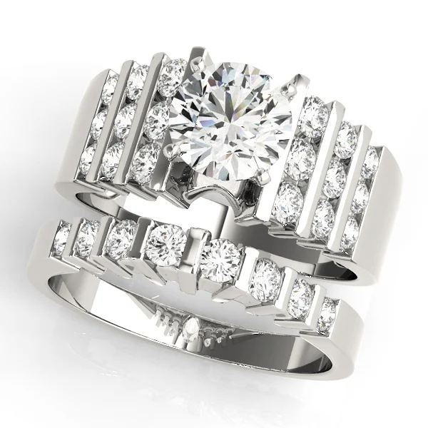 Multirow Channel Set Peg Head Engagement Ring - Image 3