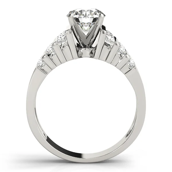 Multirow Channel Set Peg Head Engagement Ring - Image 2
