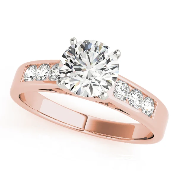 Single Row Channel Set Peg Head Engagement Ring - Image 7