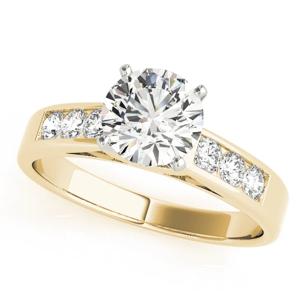 Single Row Channel Set Peg Head Engagement Ring - Image 4
