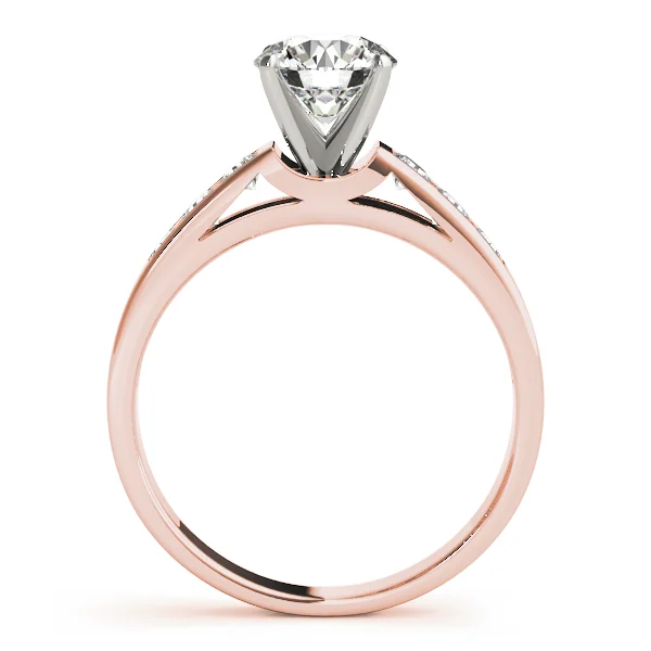 Single Row Channel Set Peg Head Engagement Ring - Image 8