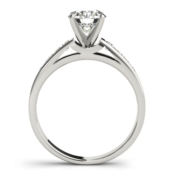 Single Row Channel Set Peg Head Engagement Ring - Image 2