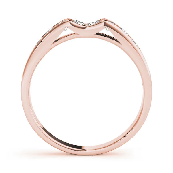 Channel Set Curved Wedding Bands - Image 6