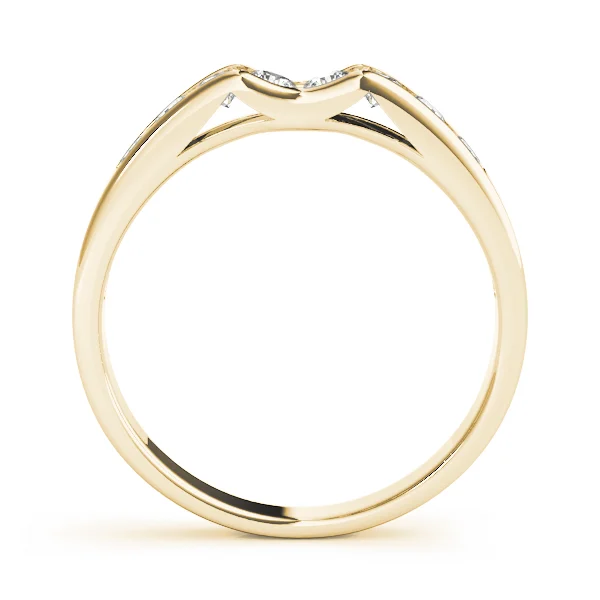 Channel Set Curved Wedding Bands - Image 4