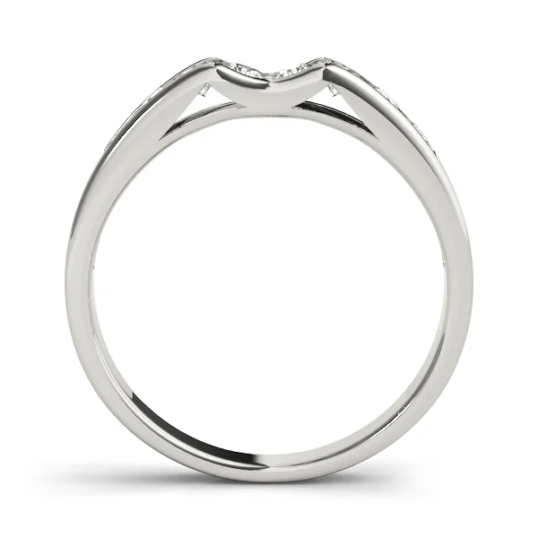 Channel Set Curved Wedding Bands - Image 2