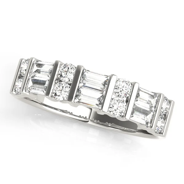 Fancy Shape Baguette Bar Set Wedding Bands