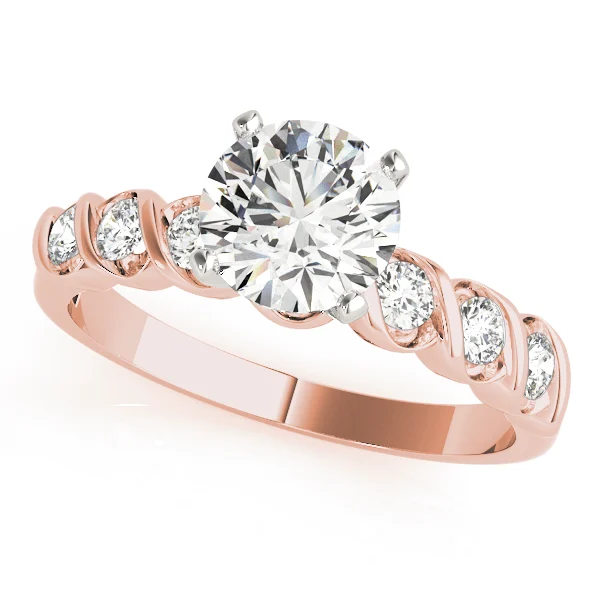 Single Row Peg Head Engagement Ring - Image 7
