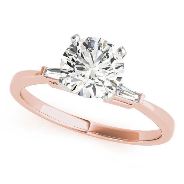 3-Stone Tapered Baguette Peg Head Engagement Ring - Image 7