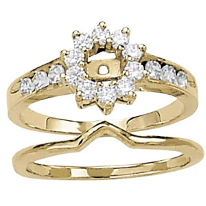 Halo Peg Head Engagement Ring - Image 3