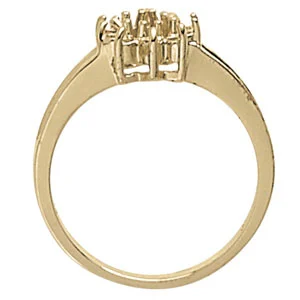 Halo Peg Head Engagement Ring - Image 2