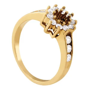 Halo Peg Head Engagement Ring - Image 4