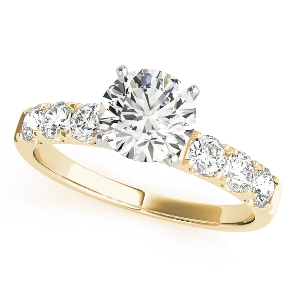 Single Row Split Prong Engagement Ring - Image 4