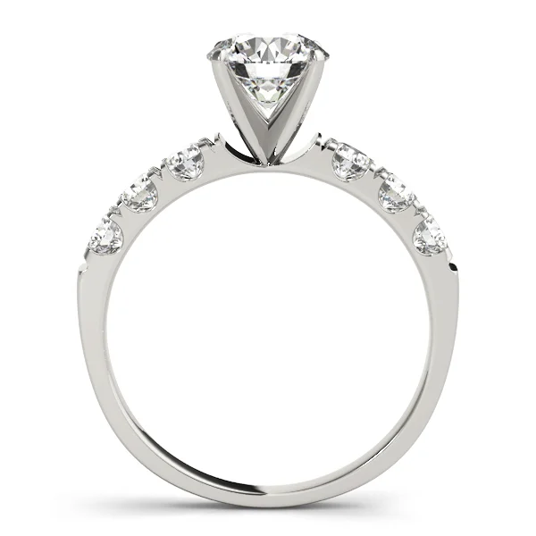 Single Row Split Prong Engagement Ring - Image 2