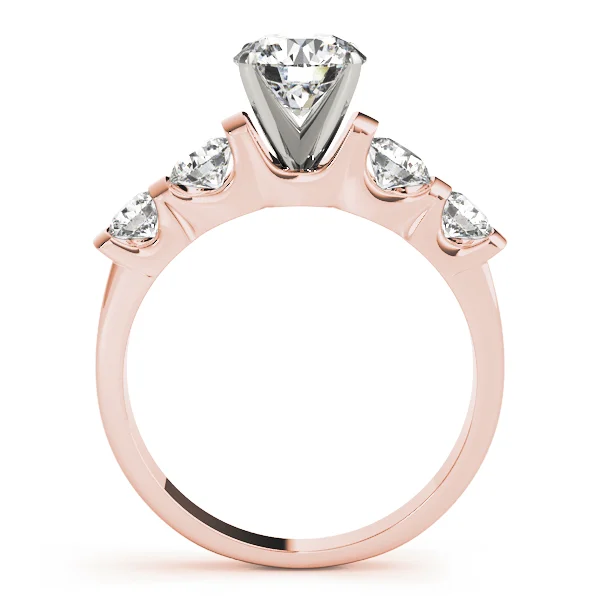 Single Row Bar Set Peg Head Engagement Ring - Image 8