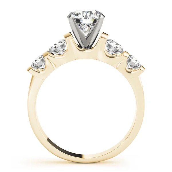 Single Row Bar Set Peg Head Engagement Ring - Image 5