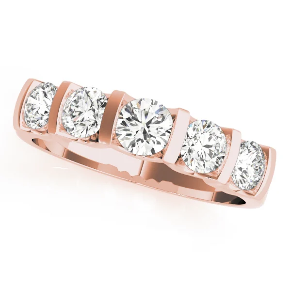5-Stone Bar Set Wedding Band - Image 5