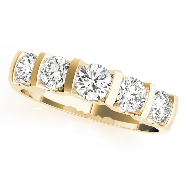 5-Stone Bar Set Wedding Band - Image 3