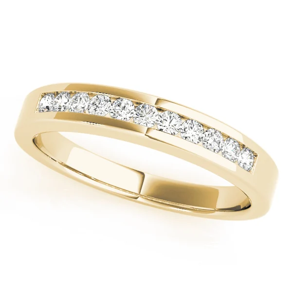 Single Row Channel Set Wedding Band - Image 3