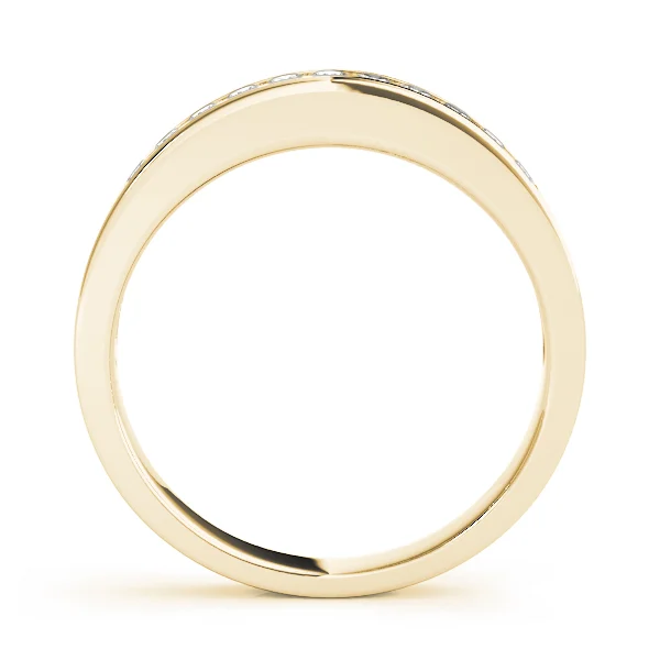 Single Row Channel Set Wedding Band - Image 4