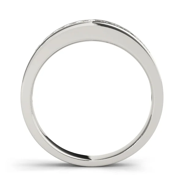 Single Row Channel Set Wedding Band - Image 2