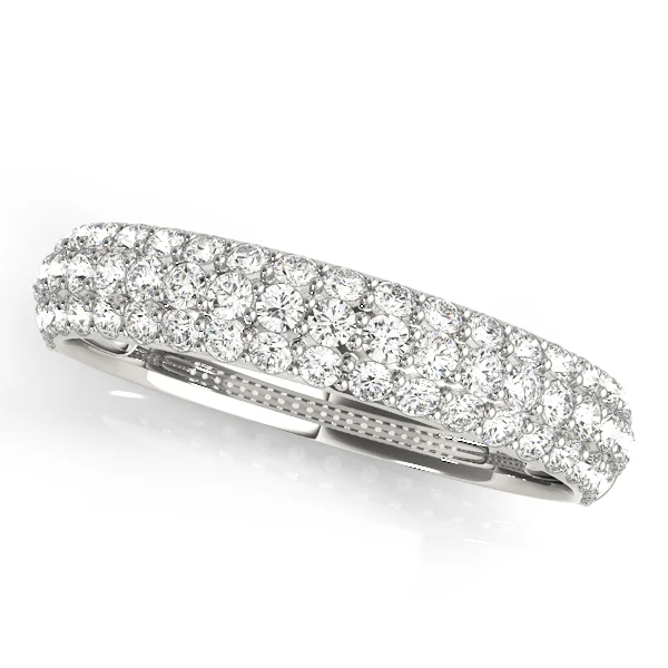 Multirow Pavé Wedding Band