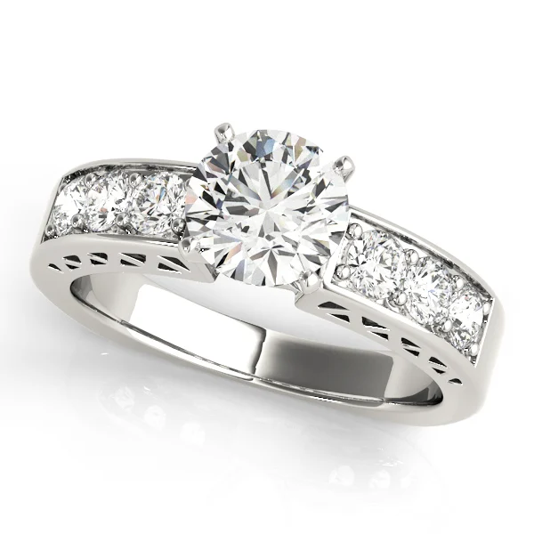 Channel Set Single Row Engagement Ring