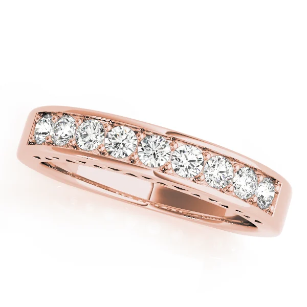 Single Row Prong In Channel Wedding Ring - Image 5