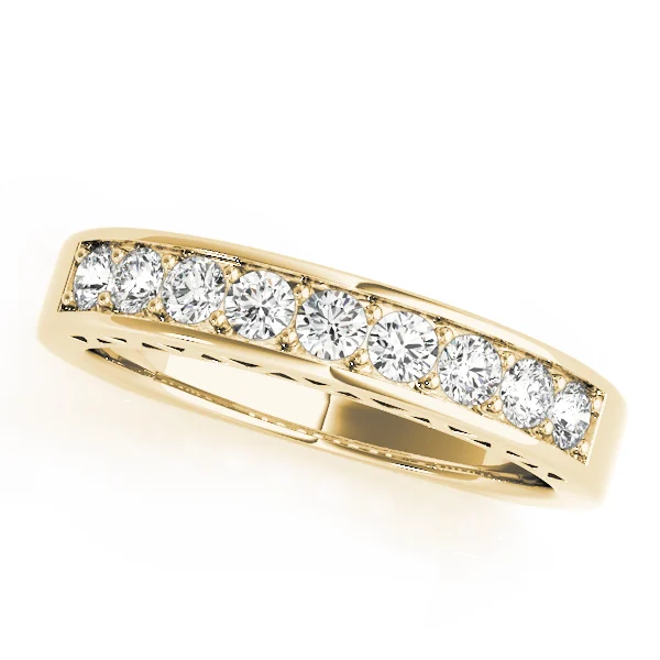 Single Row Prong In Channel Wedding Ring - Image 3