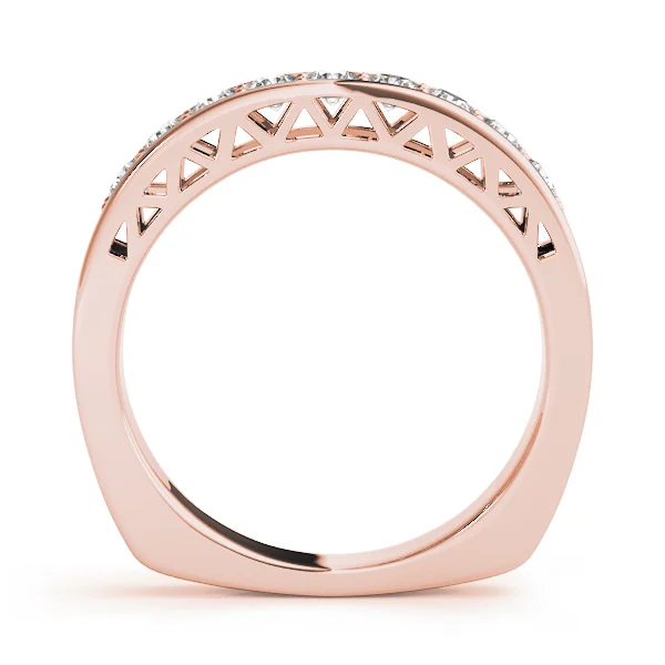 Single Row Prong In Channel Wedding Ring - Image 6