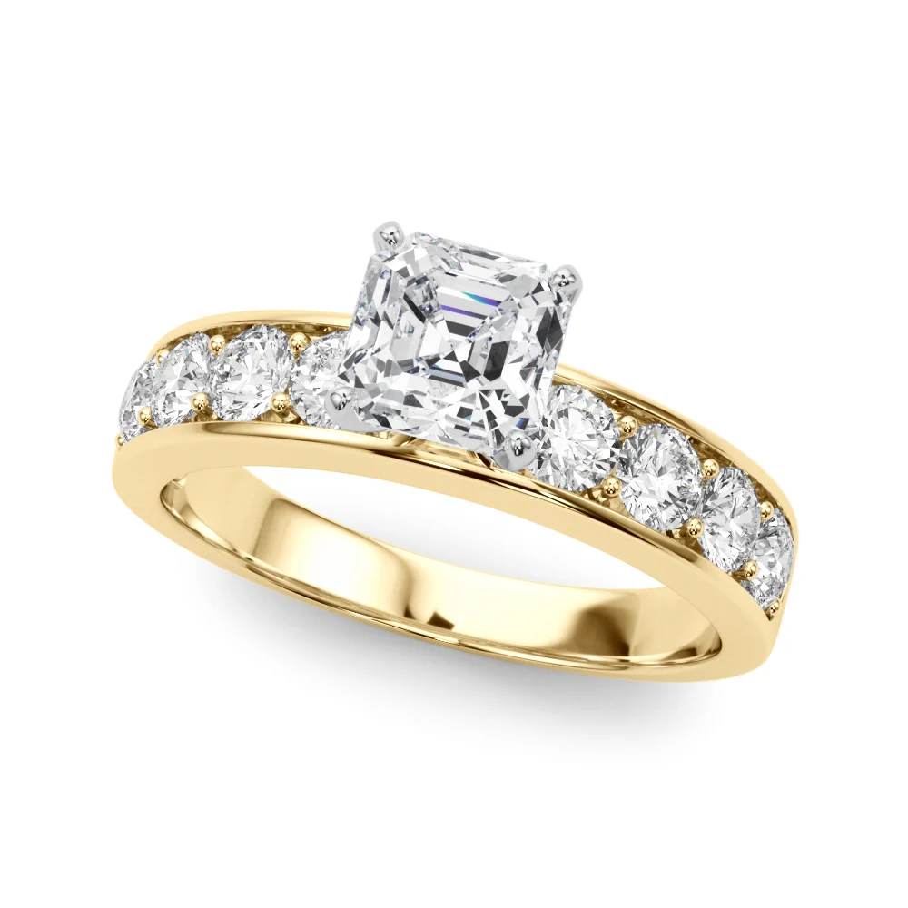Single Row Channel Set Engagement Ring - Image 101