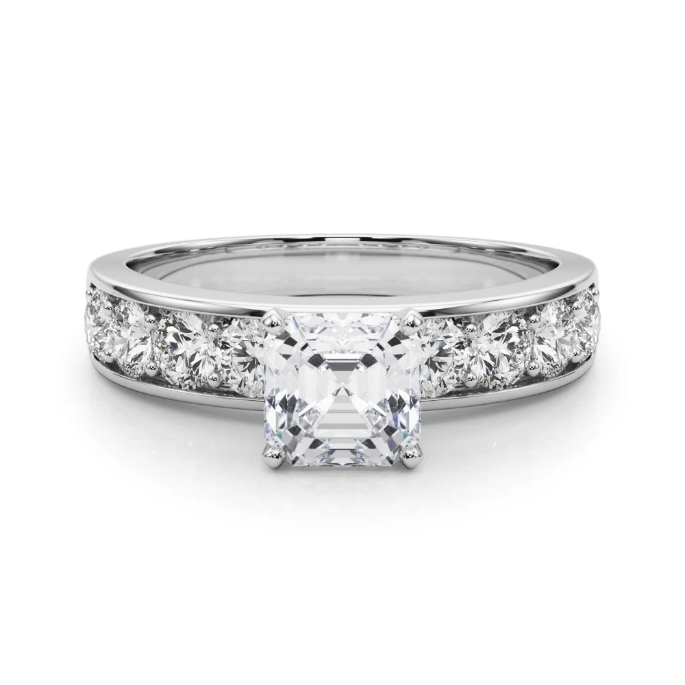 Single Row Channel Set Engagement Ring - Image 99