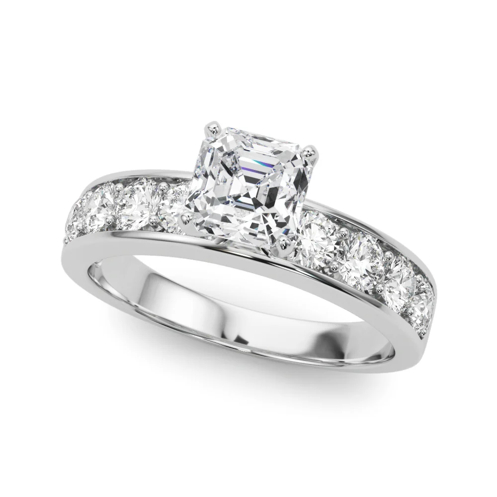 Single Row Channel Set Engagement Ring - Image 97