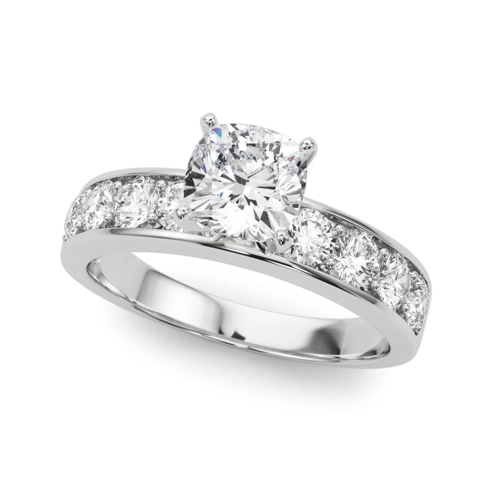 Single Row Channel Set Engagement Ring - Image 49