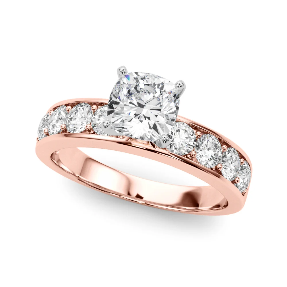 Single Row Channel Set Engagement Ring - Image 57