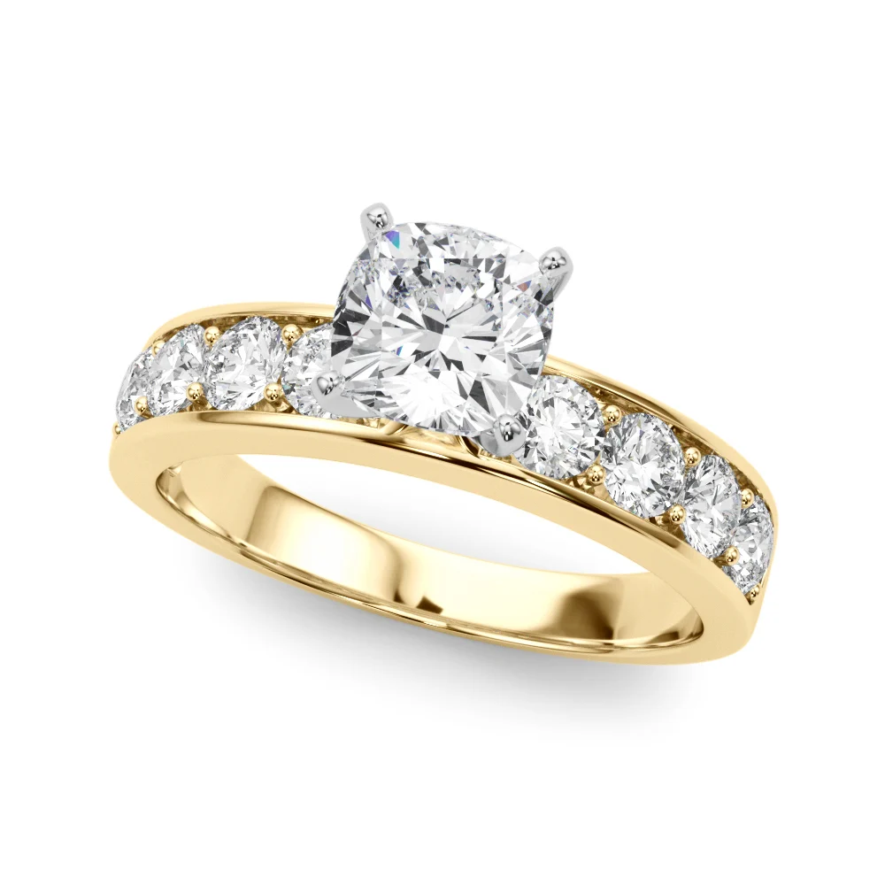 Single Row Channel Set Engagement Ring - Image 53