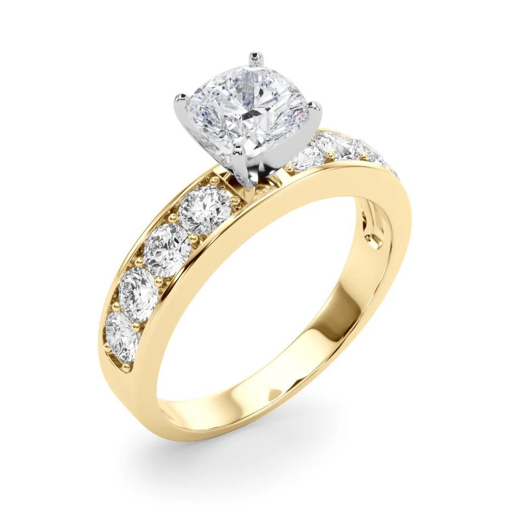 Single Row Channel Set Engagement Ring - Image 56