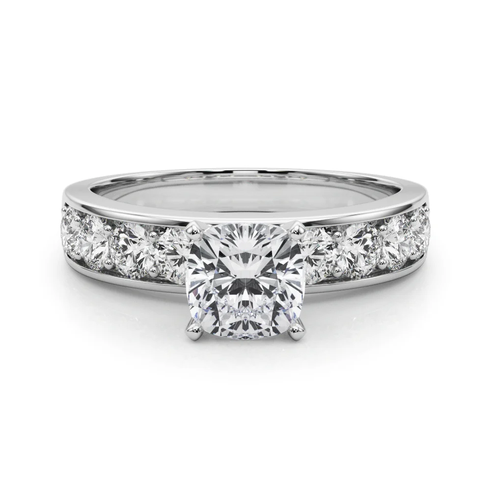 Single Row Channel Set Engagement Ring - Image 51