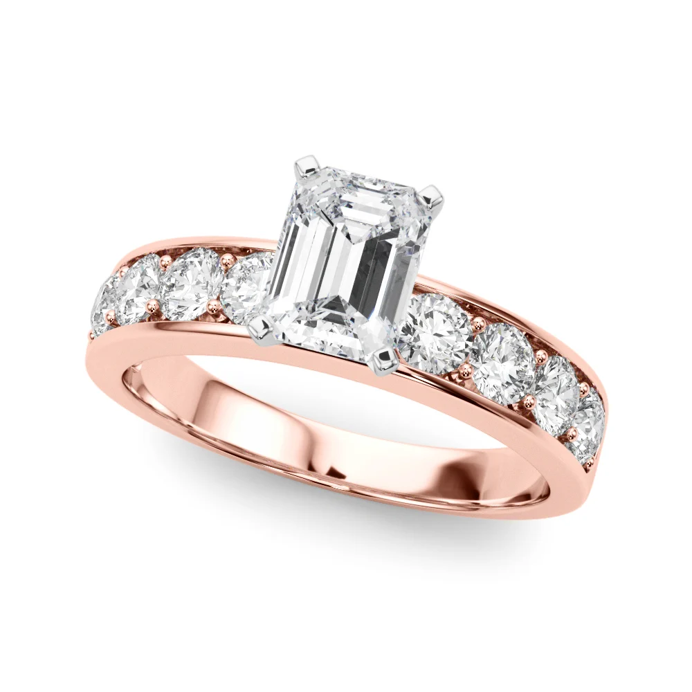 Single Row Channel Set Engagement Ring - Image 21