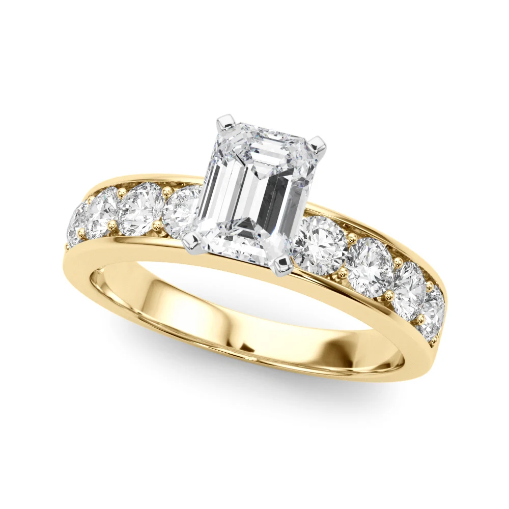 Single Row Channel Set Engagement Ring - Image 17